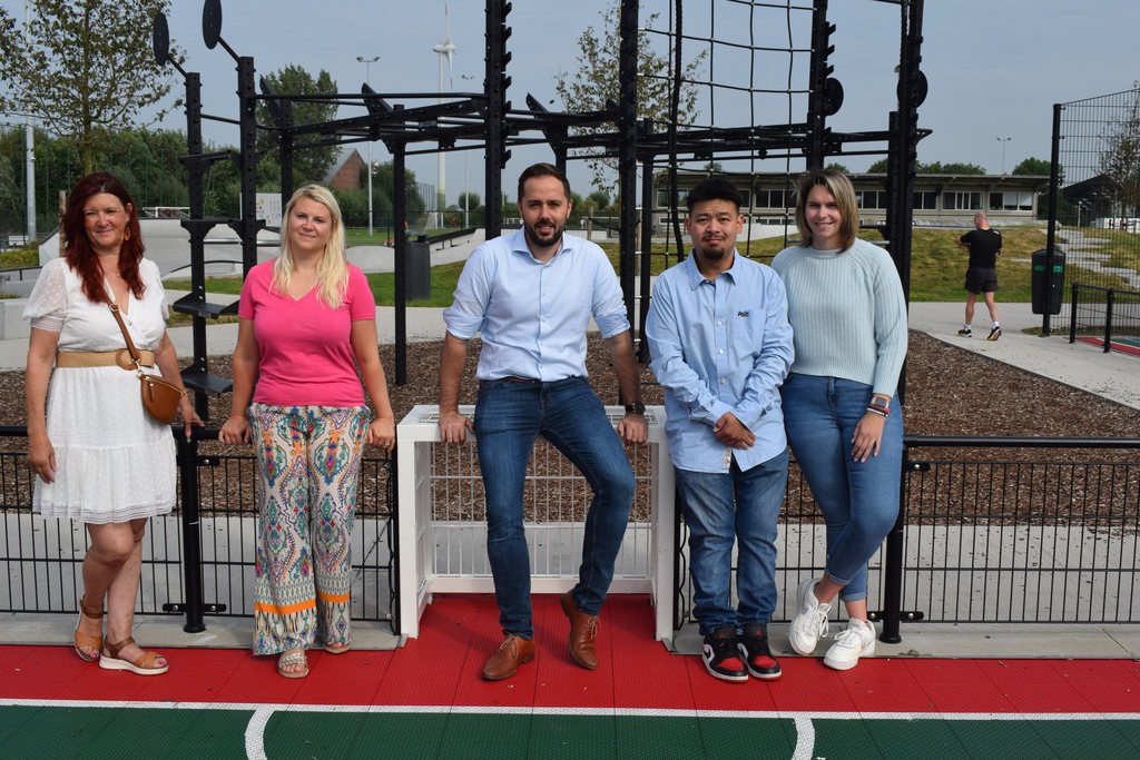 Leden van Team Burgemeester op de recreatiezone